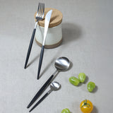 Cutipol Goa 75 Piece Cutlery Set / Black & Stainless Steel
