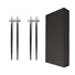 Cutipol Goa Chopsticks 2 Pairs / Boxed / Black & Stainless Steel