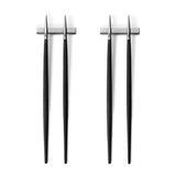 Cutipol Goa Chopsticks 2 Pairs / Boxed / Black & Stainless Steel