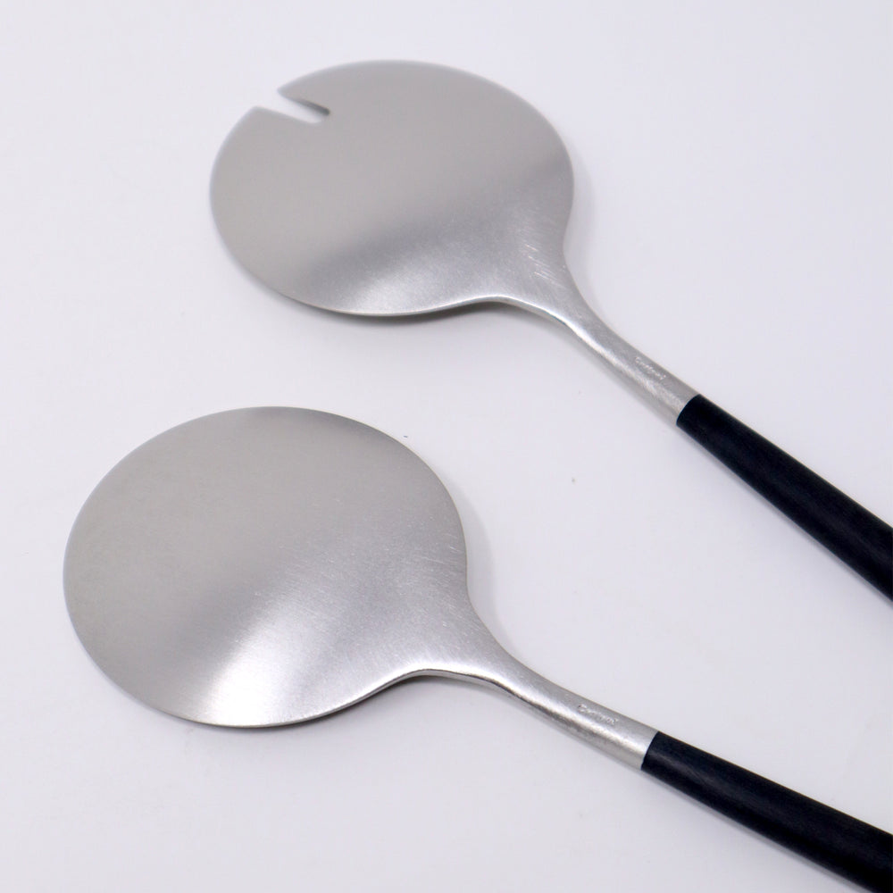Cutipol Goa Salad Servers / Black and Stainless Steel *