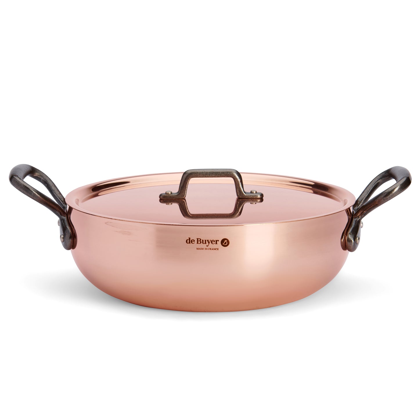 De Buyer Prima Matera CI Induction Rounded Saute Casserole with Lid / 28cm