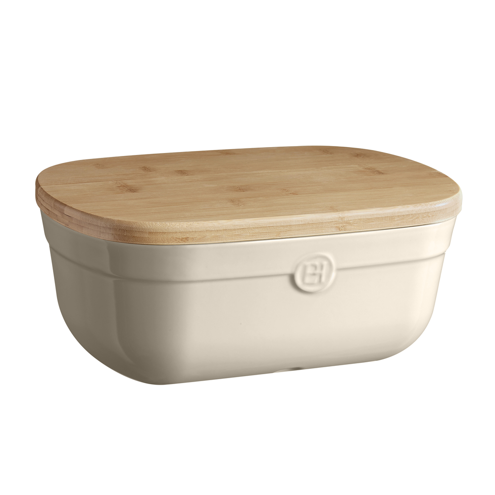 Emile Henry Ceramic Bread Box / Clay