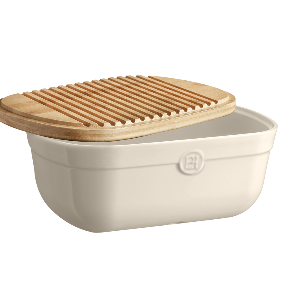Emile Henry Ceramic Bread Box / Clay