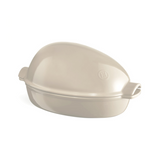 Emile Henry Ceramic Chicken Roaster with Lid / Clay