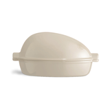 Emile Henry Ceramic Chicken Roaster with Lid / Clay