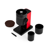 Fellow Opus 2 Conical Burr Coffee Grinder / Cherry Red & Walnut