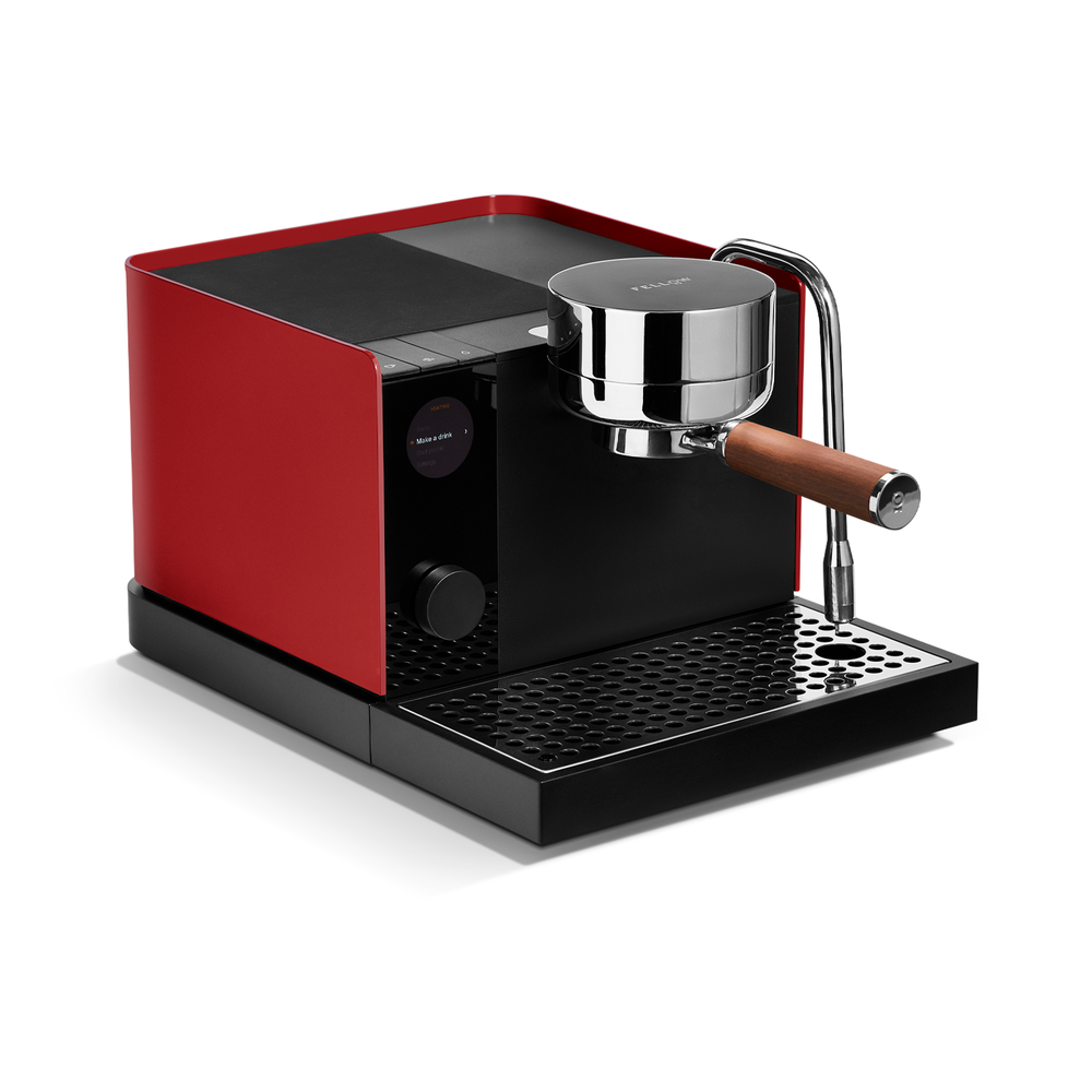 Fellow Series 1 Espresso Machine / Cherry Red & Walnut
