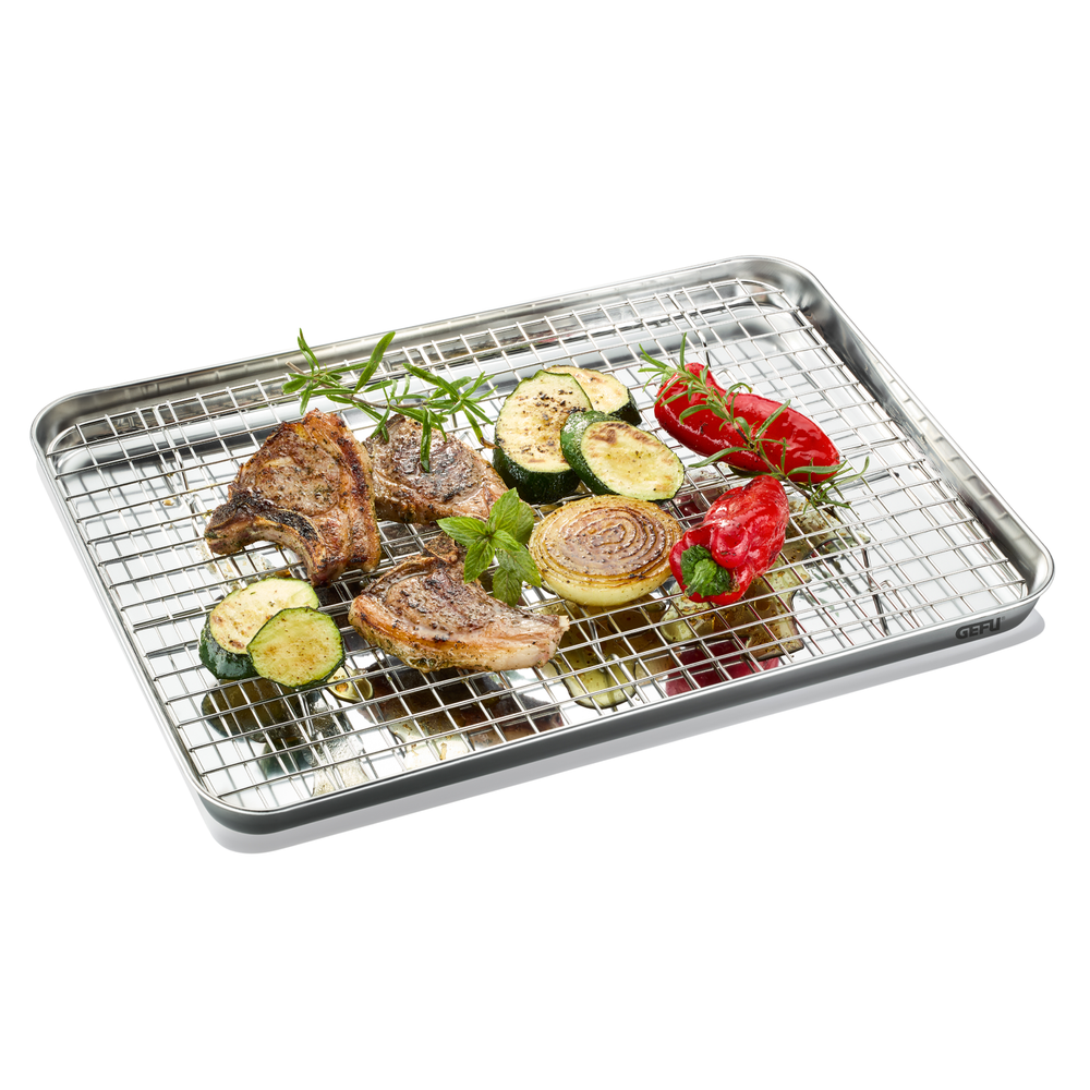 Gefu Variado Stainless Steel Baking Tray with Wire Rack