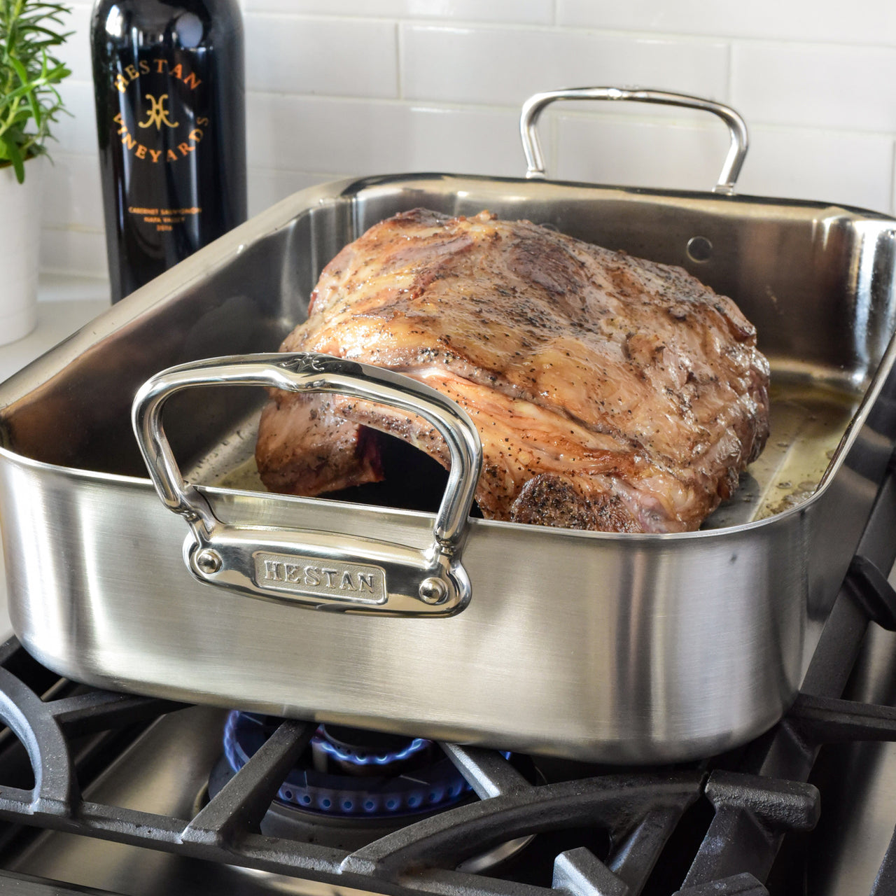 Hestan ProBond Classic Roasting Pan with Rack | Borough Kitchen