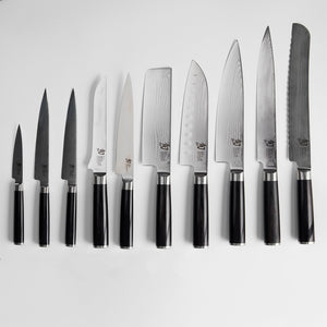 Kai Shun Classic 10 Knife, Whetstone and Block Set / Walnut Block