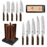 Kai Shun Premier 10 Knife, Whetstone and Block Set / Walnut Block