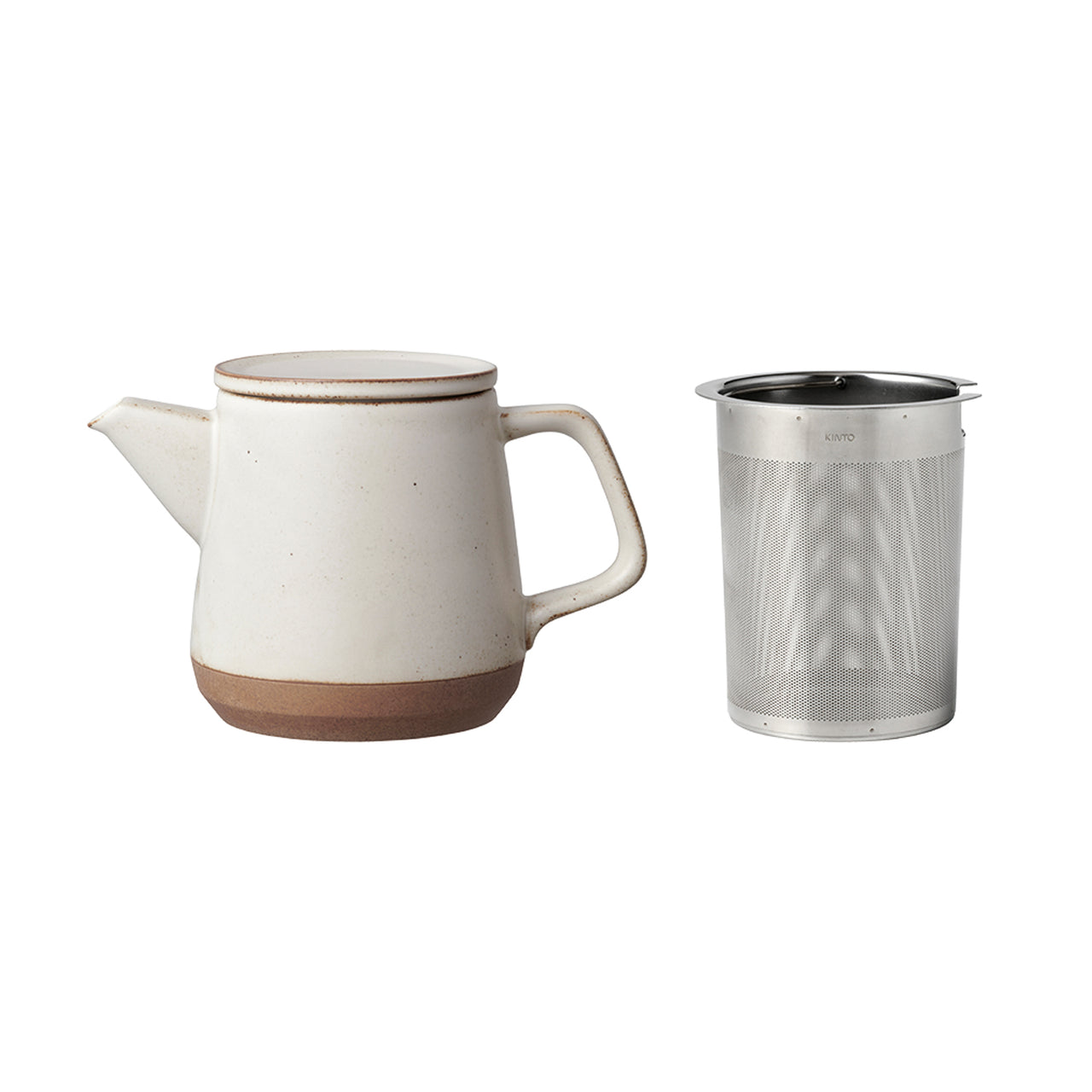 Kinto Ceramic Lab Teapot / 500ml / White | Borough Kitchen