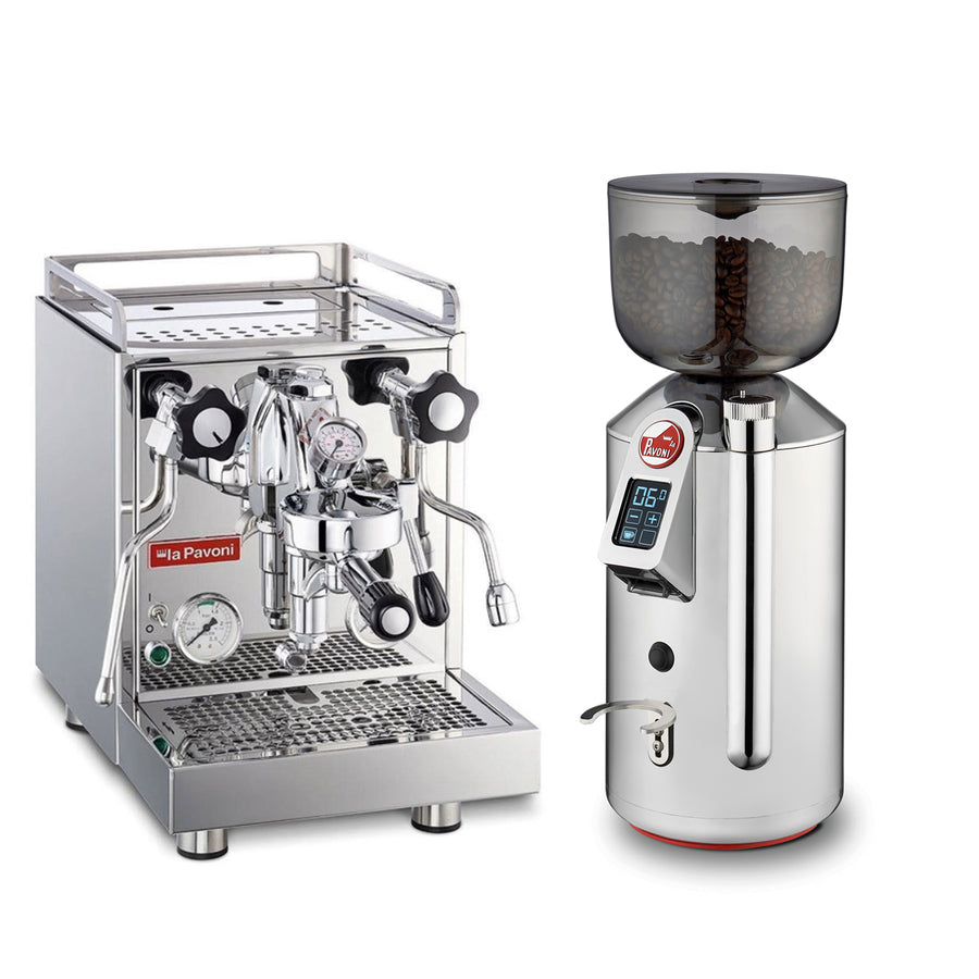 La Pavoni Cellini Evoluzione & La Pavoni Cilindro Prosumer Coffee Grinder