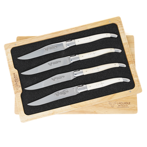 Laguiole en Aubrac 4-Piece Steak Knife Set / Bone | Borough Kitchen