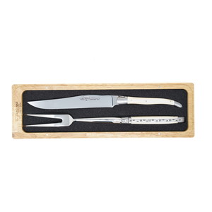 LAGUIOLE en Aubrac バッファローナイフ&フォークペアセット Laguiole en Aubrac Carving Knife and Fork Set / Bone | Borough Kitchen