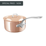 Mauviel M'6S Induction Compatible Copper Saucepan with Lid