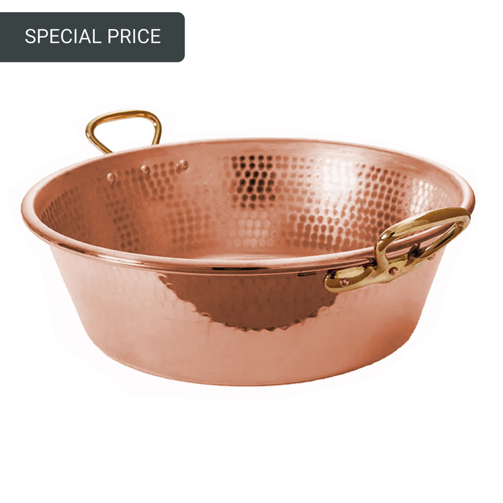 Mauviel M'Passion Hammered Copper Jam Pan with Bronze Handles / 36cm