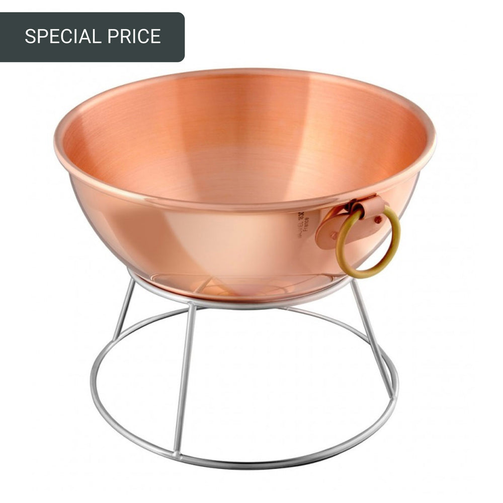 Mauviel M'Passion Copper Whisking Bowl 24cm and Stand
