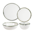 Mihaly & Edit 16 Piece Set / Green Rim
