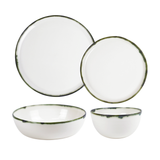 Mihaly & Edit 16 Piece Set / Green Rim
