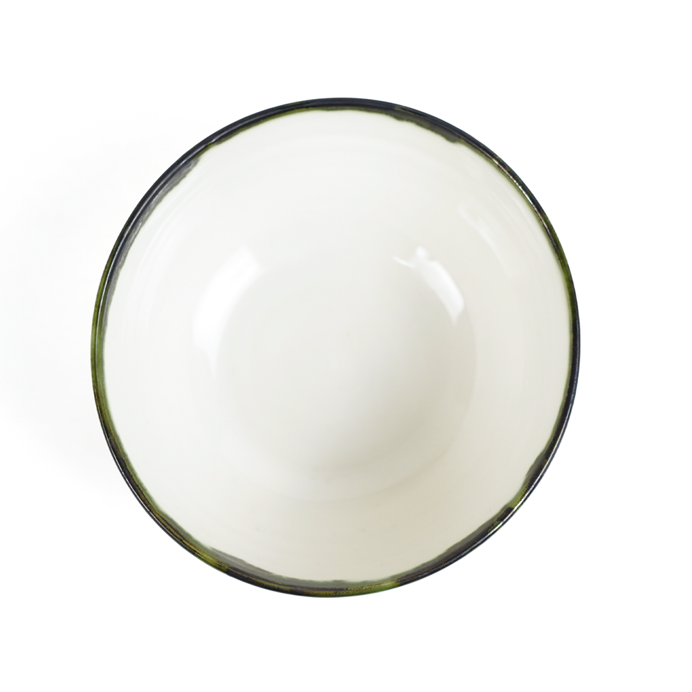 Mihaly & Edit Cereal Bowl / Green Rim
