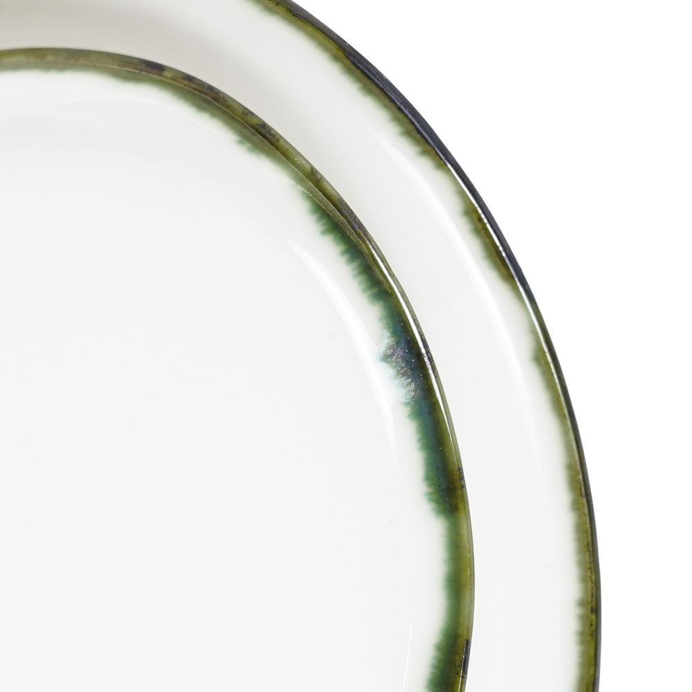 Mihaly & Edit Dinner Plate / Green Rim