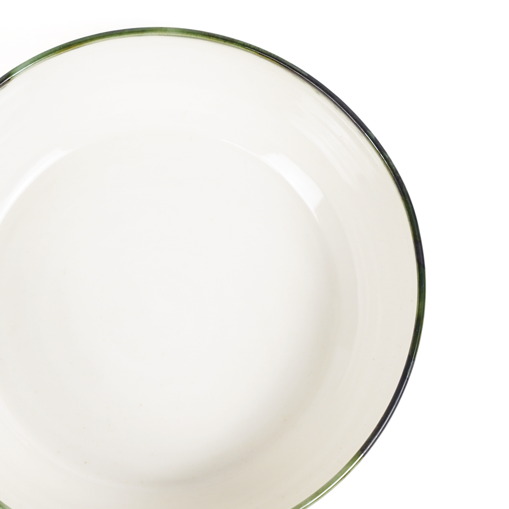 Mihaly & Edit Pasta Plate / Green Rim