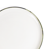 Mihaly & Edit Round Serving Platter / Green Rim