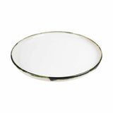 Mihaly & Edit Round Serving Platter / Green Rim
