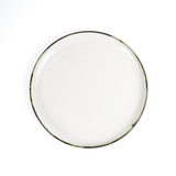 Mihaly & Edit Round Serving Platter / Green Rim