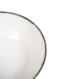 Mihaly & Edit Serving Bowl / Green Rim