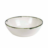 Mihaly & Edit Serving Bowl / Green Rim