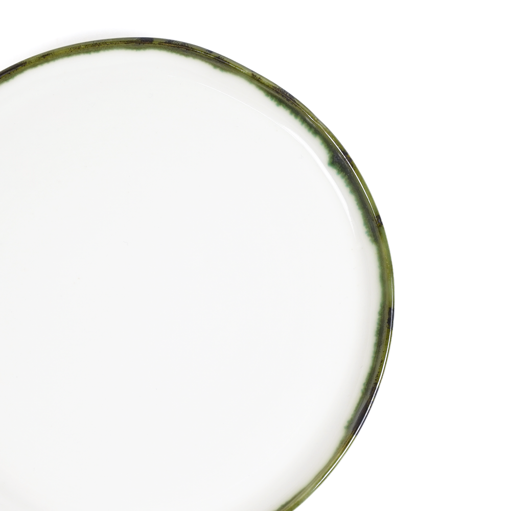 Mihaly & Edit Side Plate / Green Rim