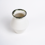 Mihaly & Edit Vase / Green Rim / Hourglass