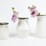 Mihaly & Edit Vase / Green Rim / Hourglass