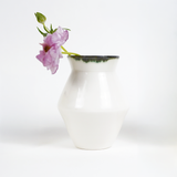Mihaly & Edit Vase / Green Rim / Hourglass
