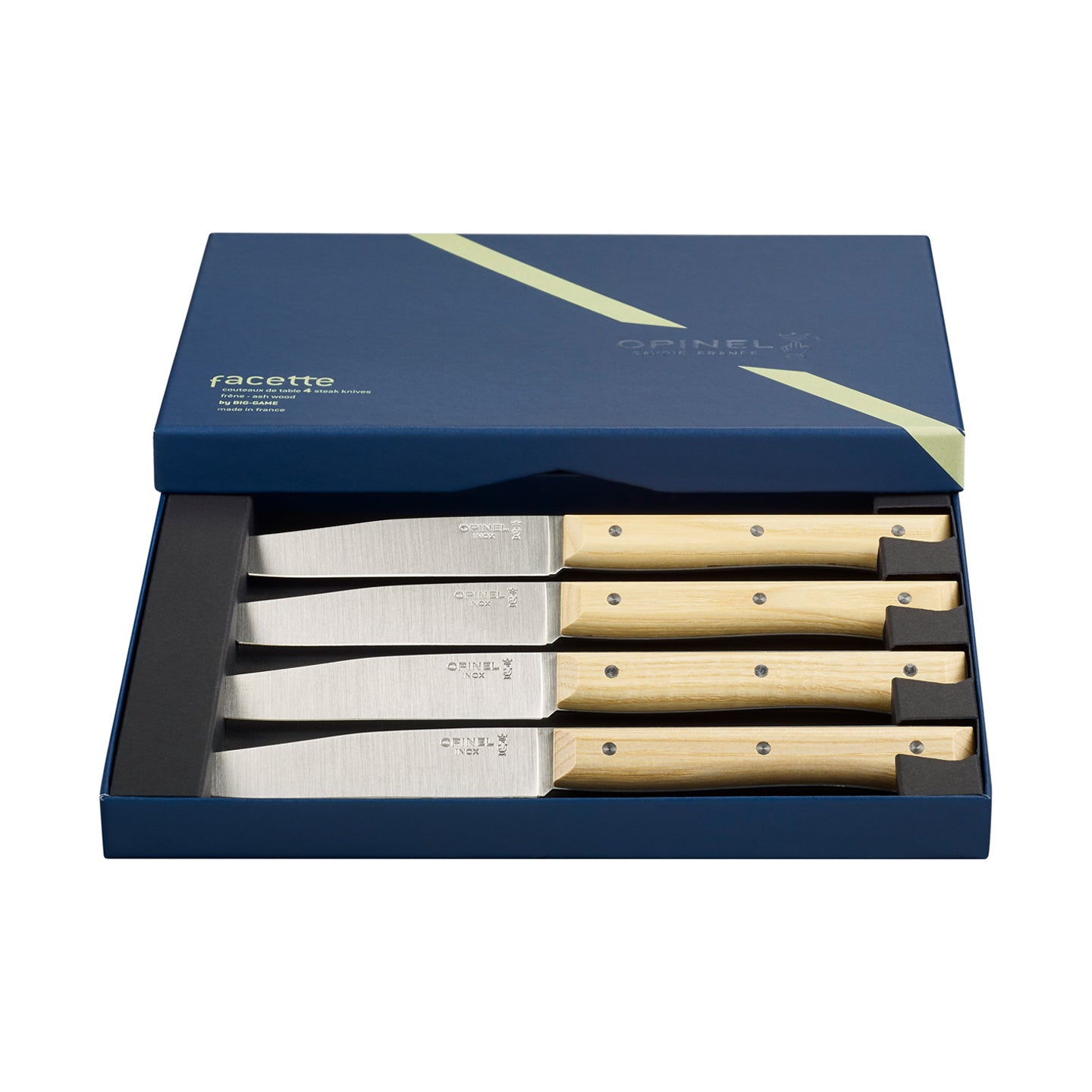 Opinel Facette Steak Knives / Set of 4 / Ash