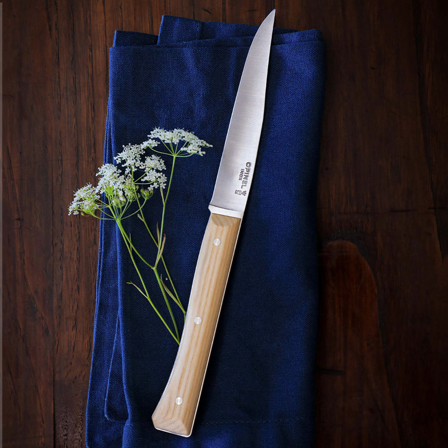 Opinel Kitchen Knife Set, 4 Color Sets, Beechwood Handles