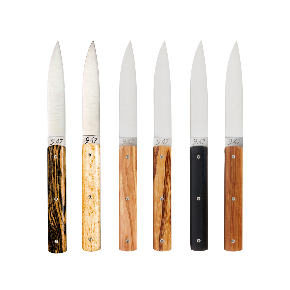 Perceval 9.47 6-Piece Steak Knife Set / Mixed Wood Selection