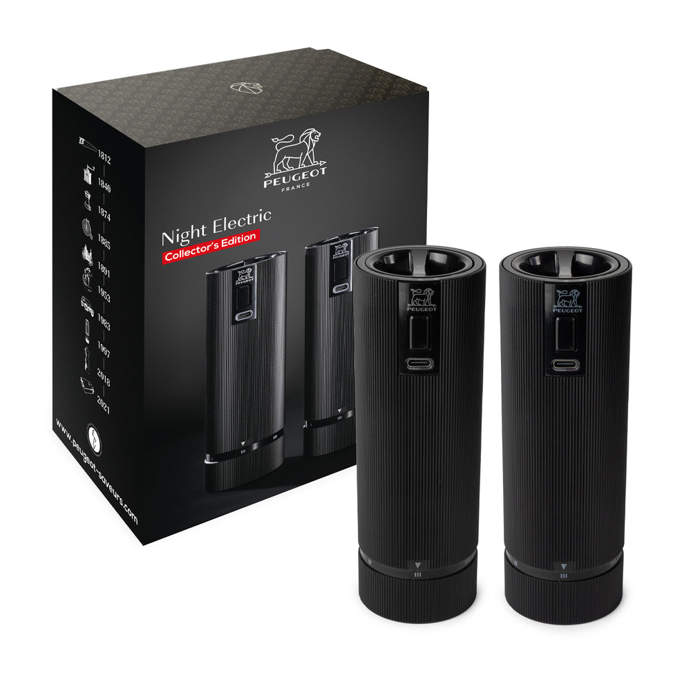 Peugeot Line u'select Z Electric Salt & Pepper Mill Set / Black