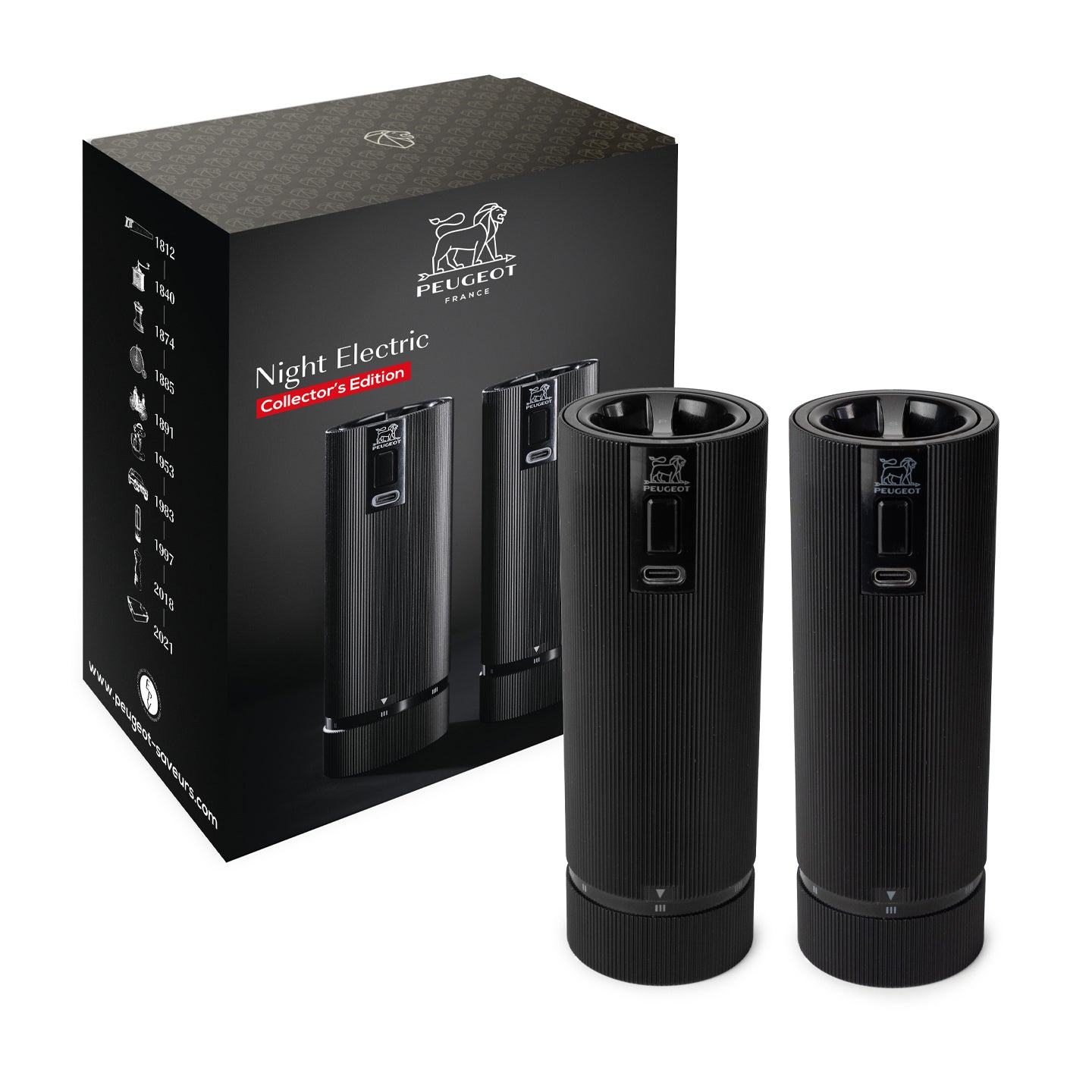 Peugeot Line u'select Z Electric Salt & Pepper Mill Set / Black