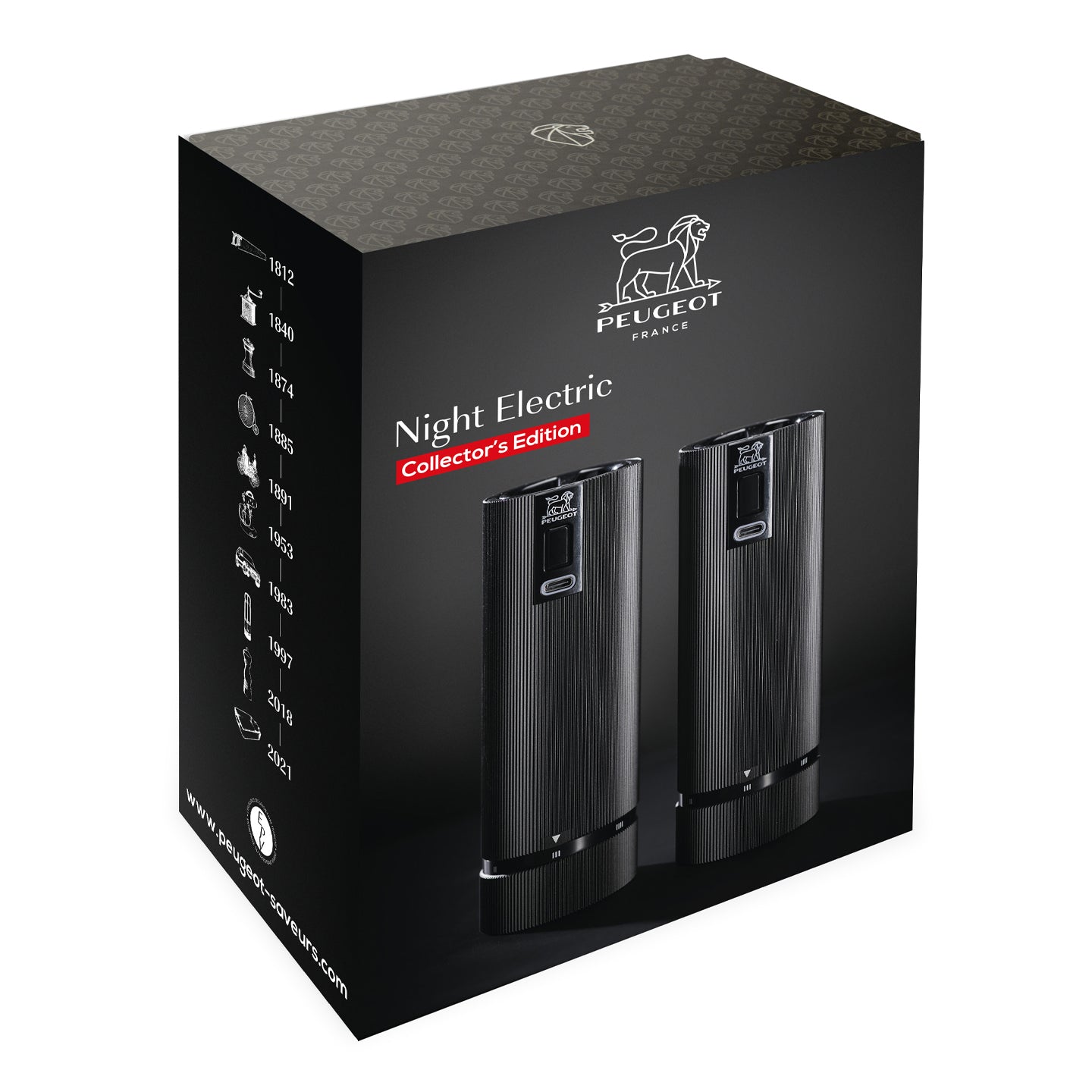 Peugeot Line u'select Z Electric Salt & Pepper Mill Set / Black