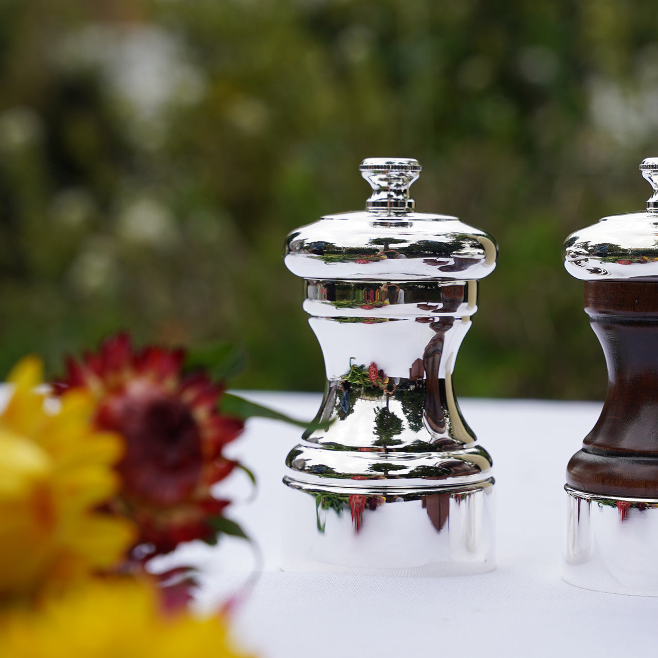 Peugeot Mignonnette Silver Plated Salt Mill / 10cm | Borough