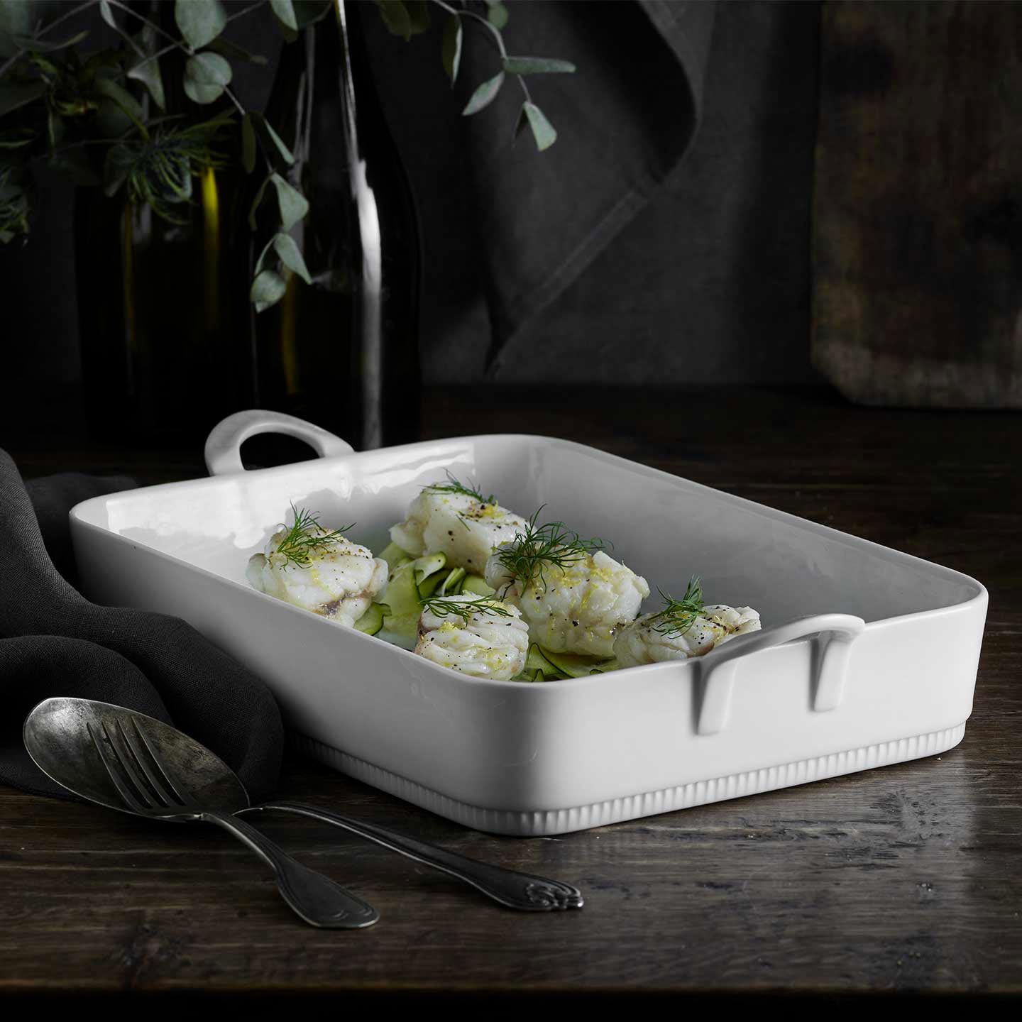 Pillivuyt Toulouse Rectangular Roasting Dish / Set of 2 / 31x18cm
