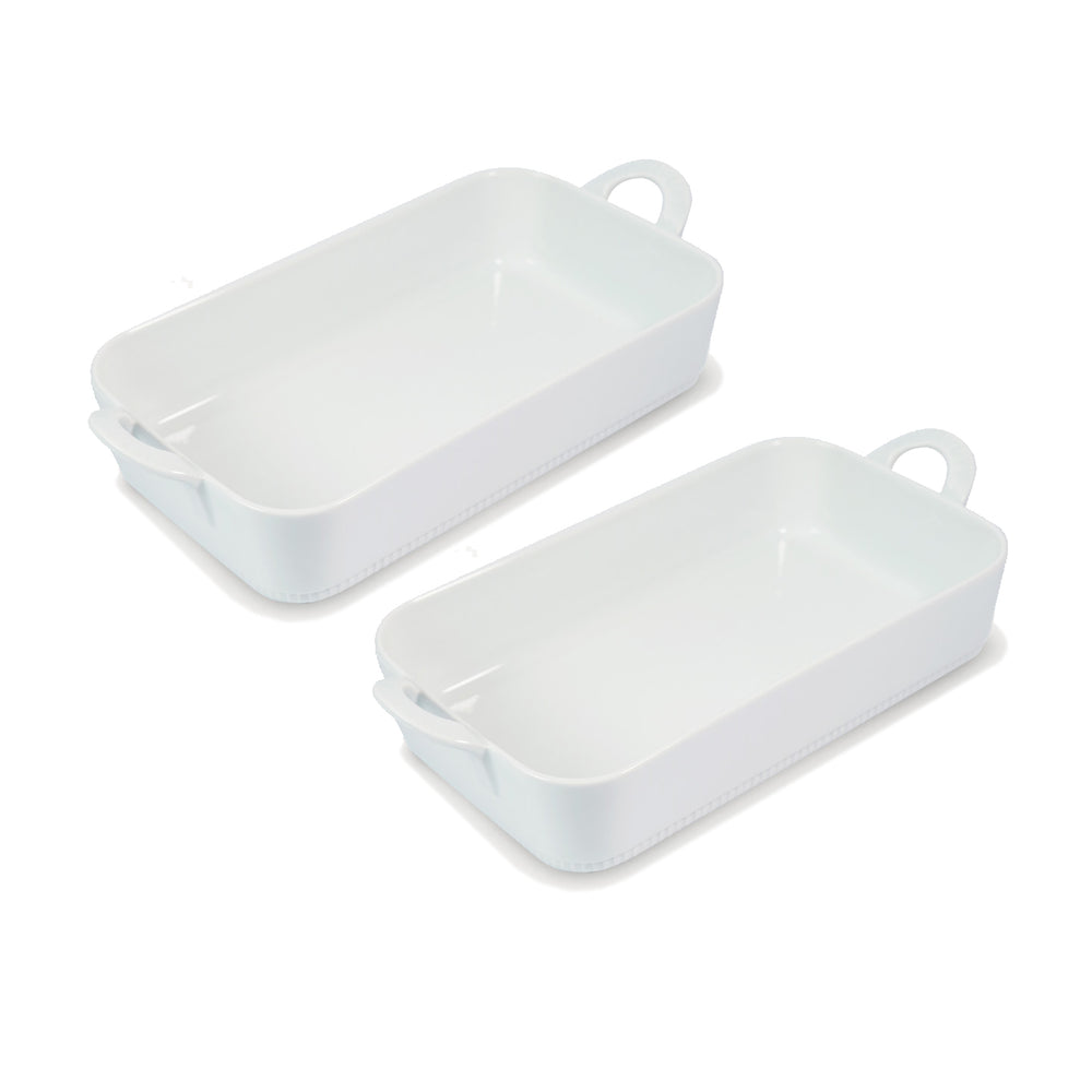 Pillivuyt Toulouse Rectangular Roasting Dish / Set of 2 / 31x18cm