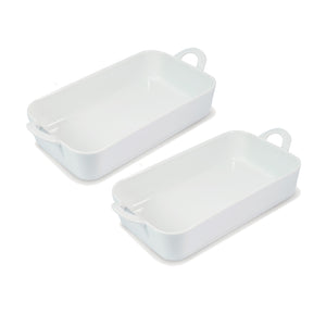 Pillivuyt Toulouse Rectangular Roasting Dish / Set of 2 / 31x18cm