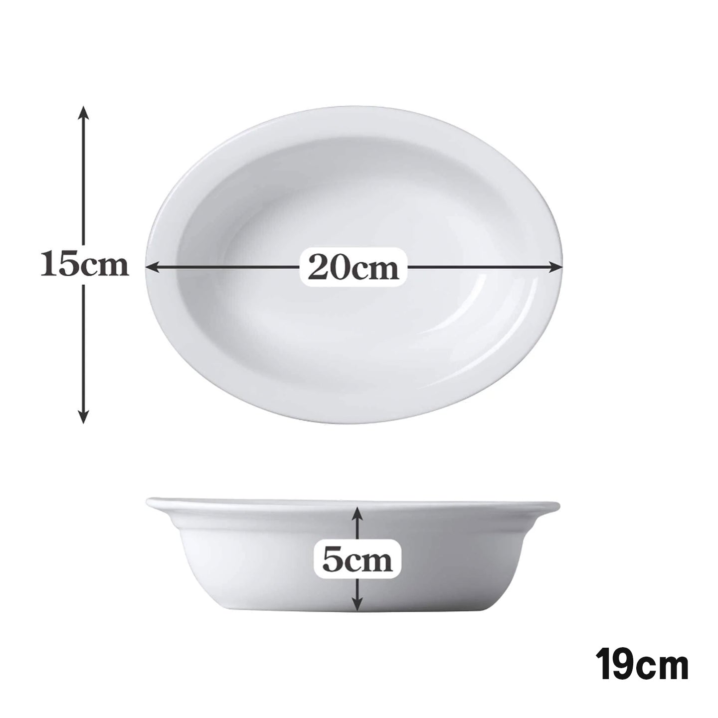 Porcelain Oval Pie Dish
