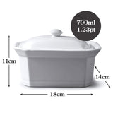 Porcelain Terrine with Lid / Large / 18x11x13cm