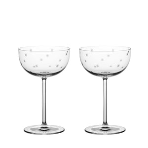 Richard Brendon Star Cut Coupe Glass / Set of 2 **