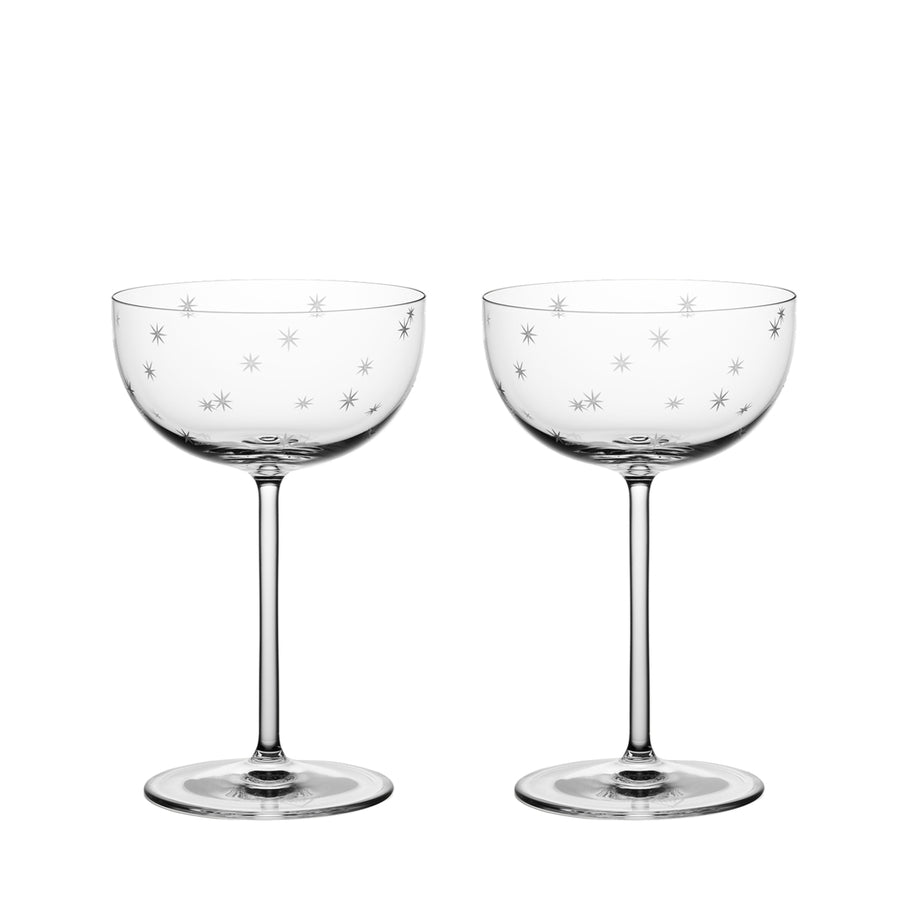 Richard Brendon Star Cut Coupe Glass / Set of 2 **